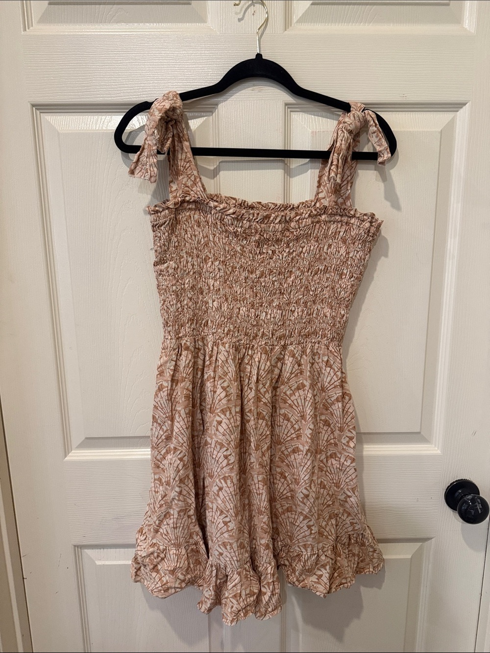 Madewell Lucie linen blend smocked dress, large - Picture 3 of 8